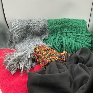 Bundle of 5 Colorful Women's Scarf Collection assorted sizes